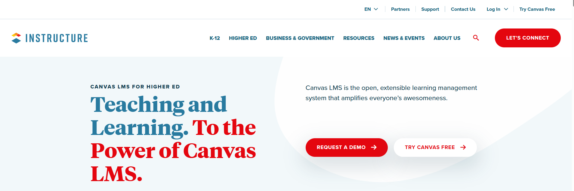 Canvas LMS course page emphasizing open-source customization, a flexible Moodle alternative for academic institutions