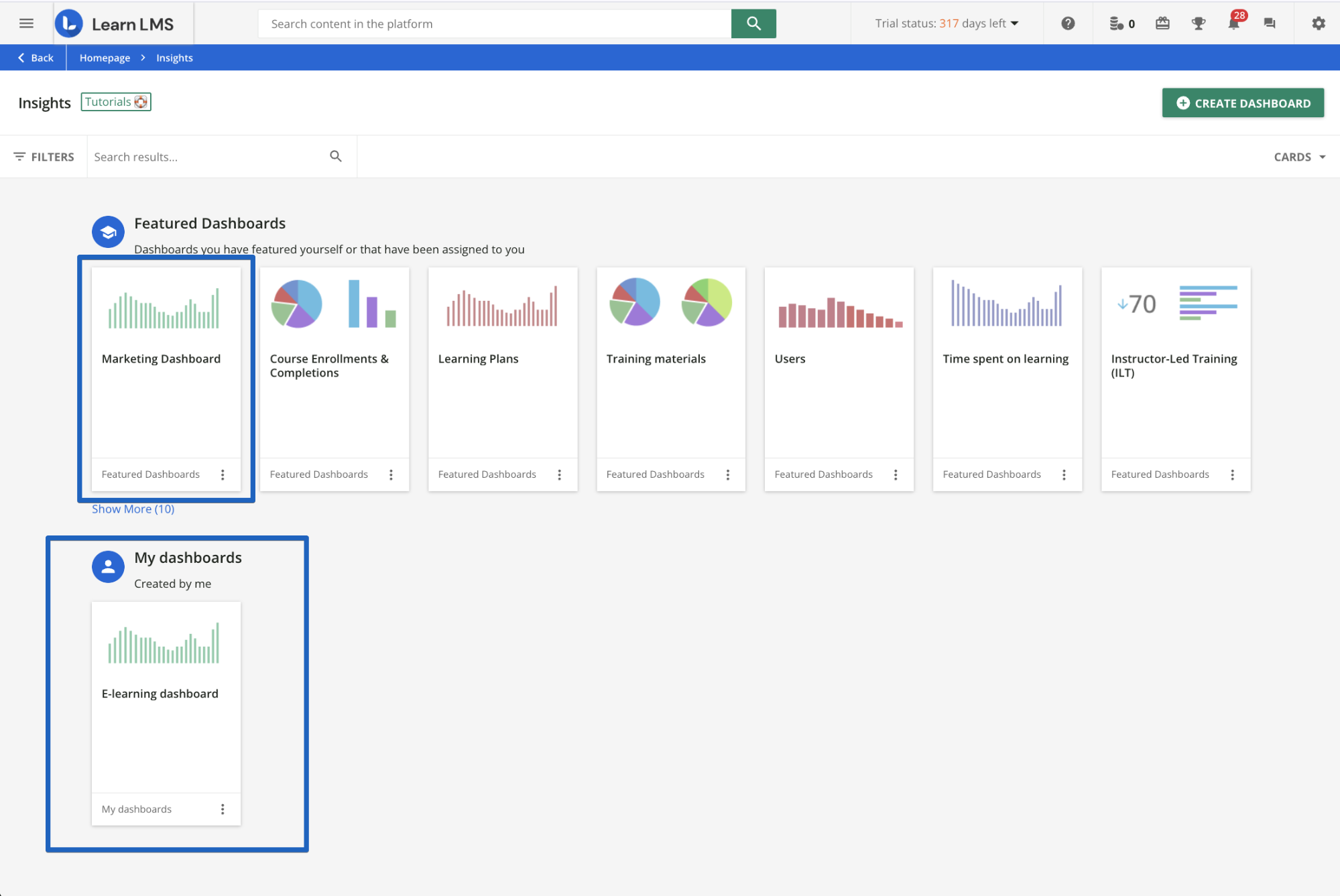 Docebo LMS interface displaying AI-driven automation, a powerful alternative to Moodle for corporate training