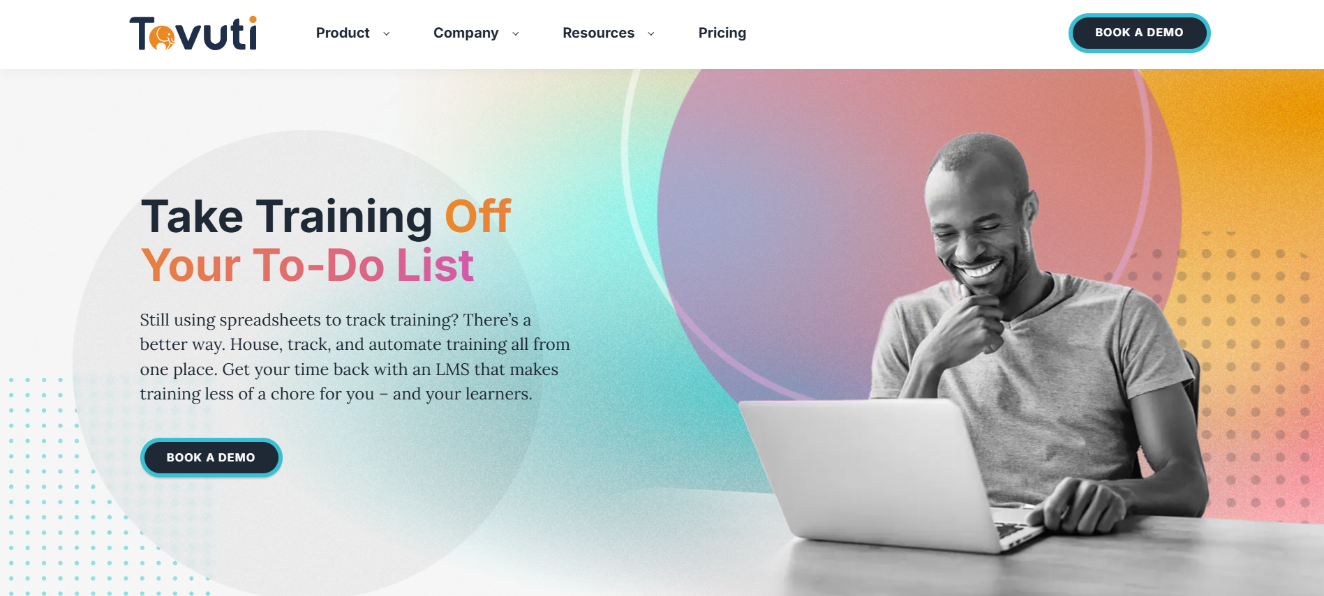 A screenshot of Tovuti’s home page, presenting an alternative for Absorb LMS
